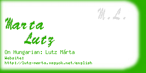 marta lutz business card