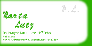 marta lutz business card